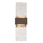 Troy - Large Up and Down Wall Light - Cacao with Ripple Wave Glass