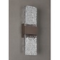 Troy - Large Up and Down Wall Light - Cacao with Ripple Wave Glass