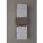 Troy - Large Up and Down Wall Light - Cacao with Ripple Wave Glass