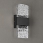 Troy - Up and Down Wall Light - Black with Ripple Wave Glass