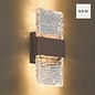 Troy - Up and Down Wall Light - Cacao with Ripple Wave Glass