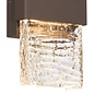 Troy - Up and Down Wall Light - Cacao with Ripple Wave Glass