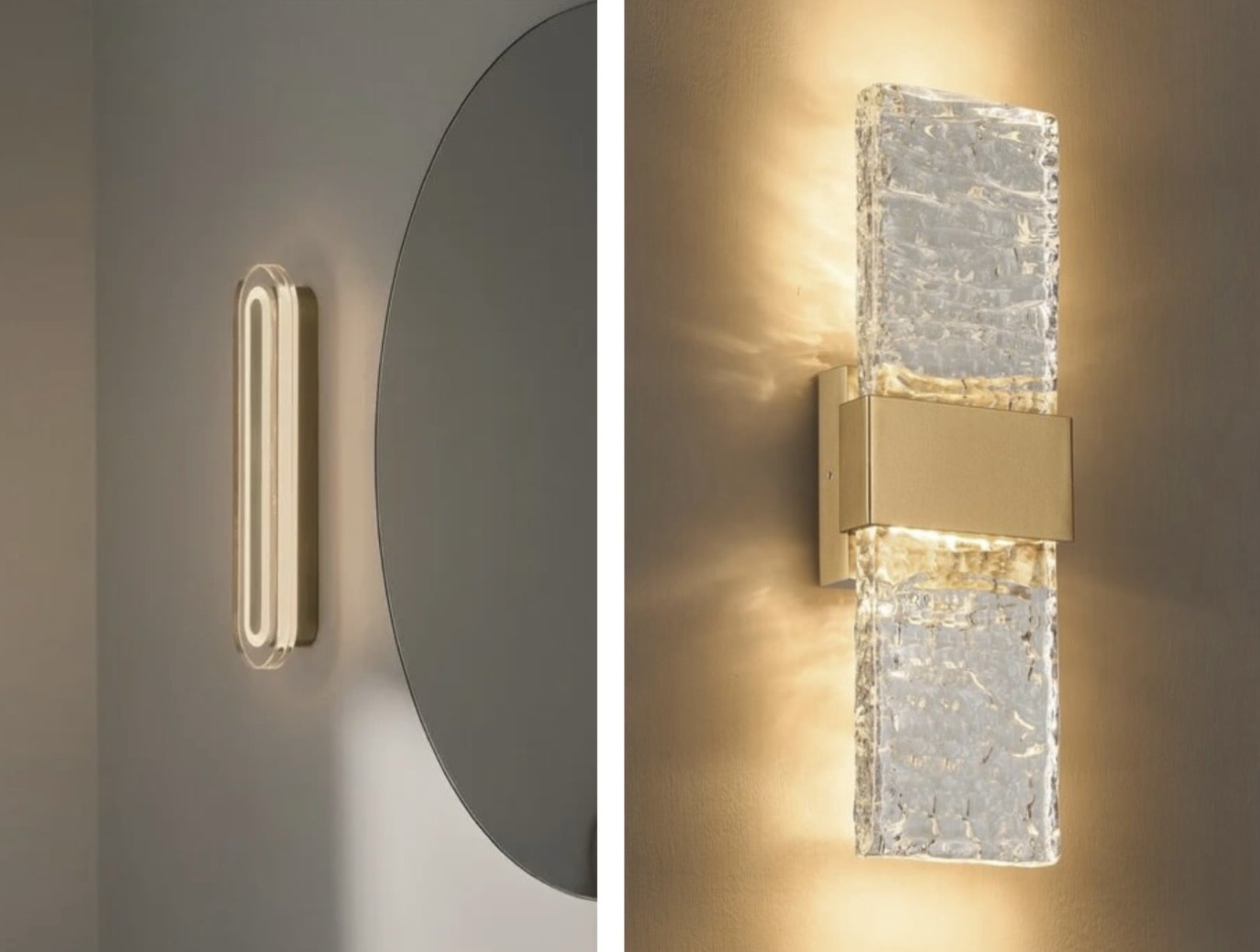 Java and Troy Bathroom Wall Lights