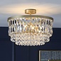 Rhosill - 3 Light Glass and Antique Brass Semi Flush - Laura Ashley