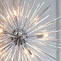 Starburst - Polished Chrome Textured Rod Feature Pendant