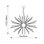 Starburst - Polished Chrome Textured Rod Feature Pendant