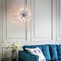 Starburst - Polished Chrome Textured Rod Feature Pendant