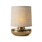 Noble Firefly - Rechargeable Cordless Table Lamp - Gold & Beige Linen