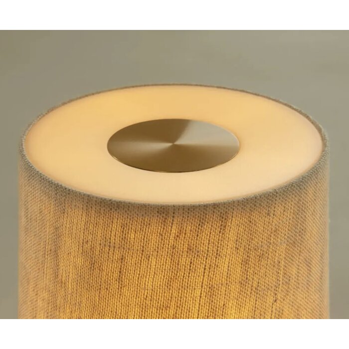 Noble Firefly - Rechargeable Cordless Table Lamp - Gold & Beige Linen