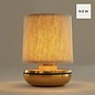 Noble Firefly - Rechargeable Cordless Table Lamp - Gold & Beige Linen