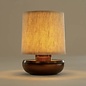 Noble Firefly - Rechargeable Cordless Table Lamp - Bronze & Beige Linen