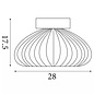 Celesta - Amber Glass and Gold Flush Ceiling Light