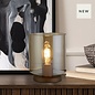 Swedo - Amber Glass and Mocha Metal Table Lamp