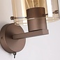 Swedo - Amber Glass and Mocha Metal Wall Light