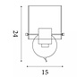 Swedo - Amber Glass and Mocha Metal Wall Light