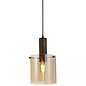 Swedo - Amber Glass and Mocha Metal Ceiling Pendant