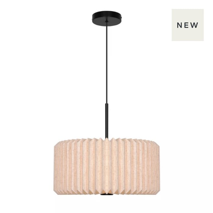 Westwood - Scandi Pendant Ceiling Light - Natural and Black