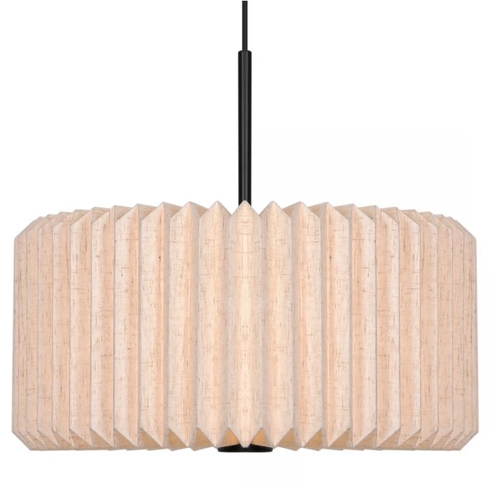 Westwood - Scandi Pendant Ceiling Light - Natural and Black
