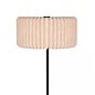 Westwood - Scandi Floor Lamp - Black with Natural Pleated Fabric Shade