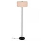 Westwood - Scandi Floor Lamp - Black with Natural Pleated Fabric Shade