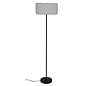 Westwood - Scandi Floor Lamp - Black with Natural Pleated Fabric Shade