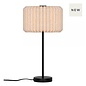 Westwood - Scandi Table Lamp - Black with Natural Pleated Fabric Shade