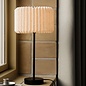 Westwood - Scandi Table Lamp - Black with Natural Pleated Fabric Shade
