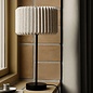 Westwood - Scandi Table Lamp - Black with Natural Pleated Fabric Shade
