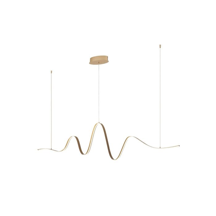 Alize - Wave Bar Pendant - Gold