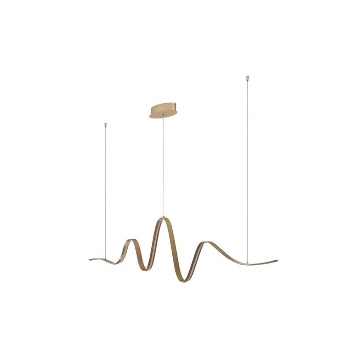 Alize - Wave Bar Pendant - Gold