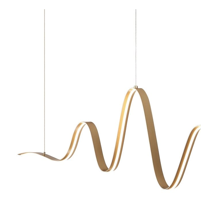 Alize - Wave Bar Pendant - Gold