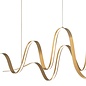 Alize - Double Wave Bar Pendant - Gold