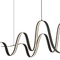 Alize - Double Wave Bar Pendant - Dark Grey