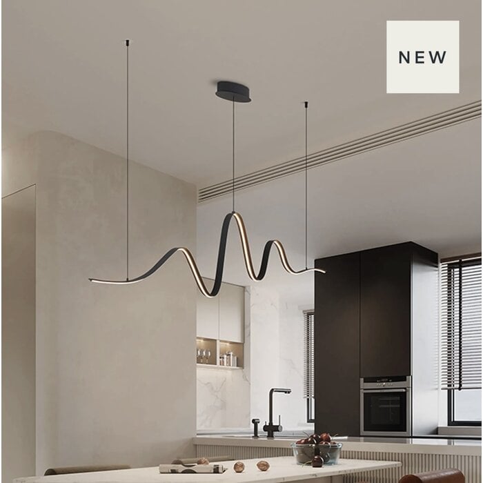 Alize - Wave Bar Pendant - Dark Grey