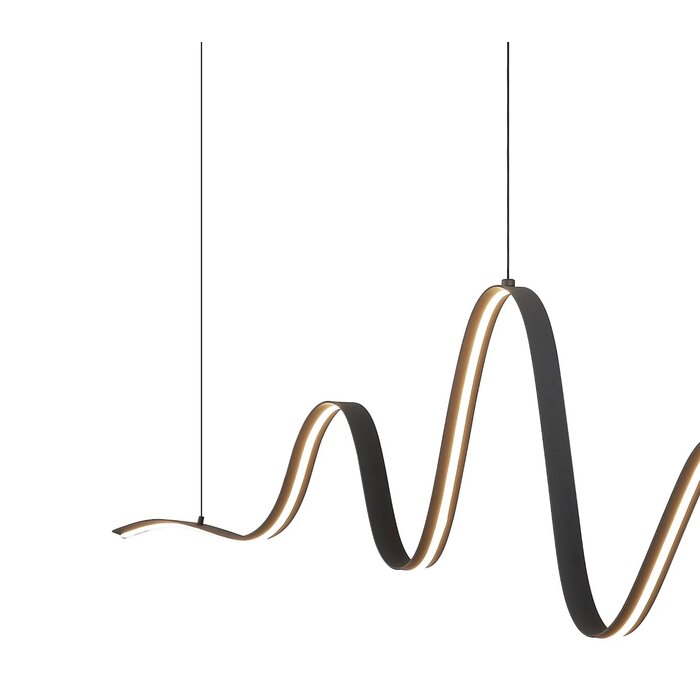 Alize - Wave Bar Pendant - Dark Grey