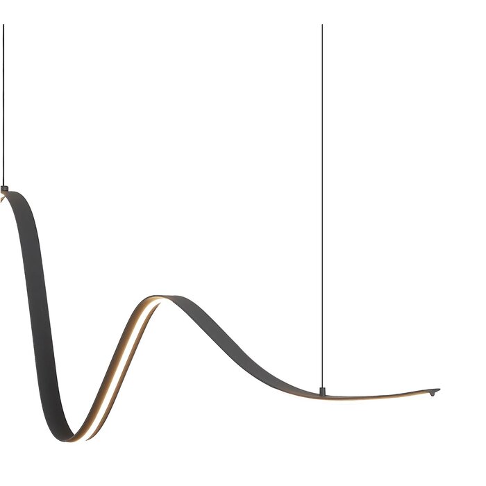 Alize - Wave Bar Pendant - Dark Grey