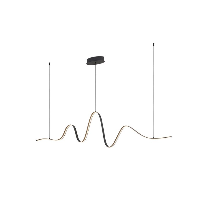 Alize - Wave Bar Pendant - Dark Grey