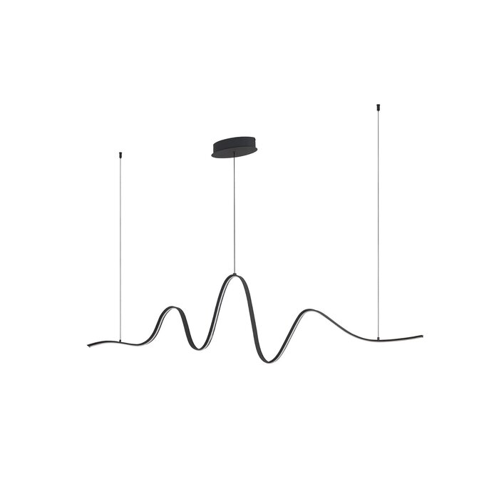 Alize - Wave Bar Pendant - Dark Grey