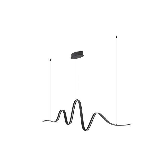 Alize - Wave Bar Pendant - Dark Grey
