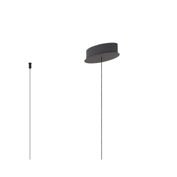 Alize - Wave Bar Pendant - Dark Grey