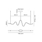 Alize - Wave Bar Pendant - Dark Grey