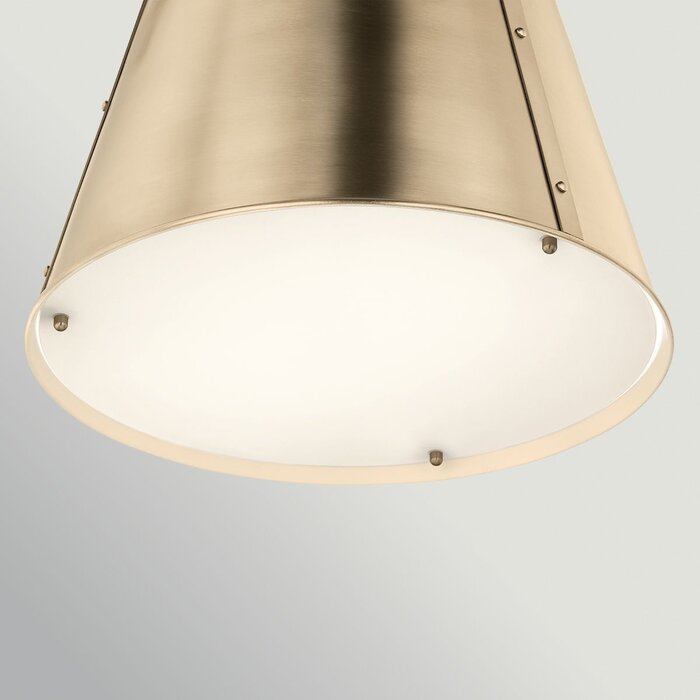 Etch - Medium Steel Ceiling Pendant - Champagne Bronze