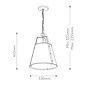 Etch - Medium Steel Ceiling Pendant - Black with Champagne Bronze