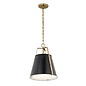 Etch - Medium Steel Ceiling Pendant - Black with Champagne Bronze
