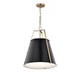 Etch - Large Steel Ceiling Pendant - Black with Champagne Bronze
