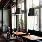 Etch - Large Steel Ceiling Pendant - Black with Champagne Bronze