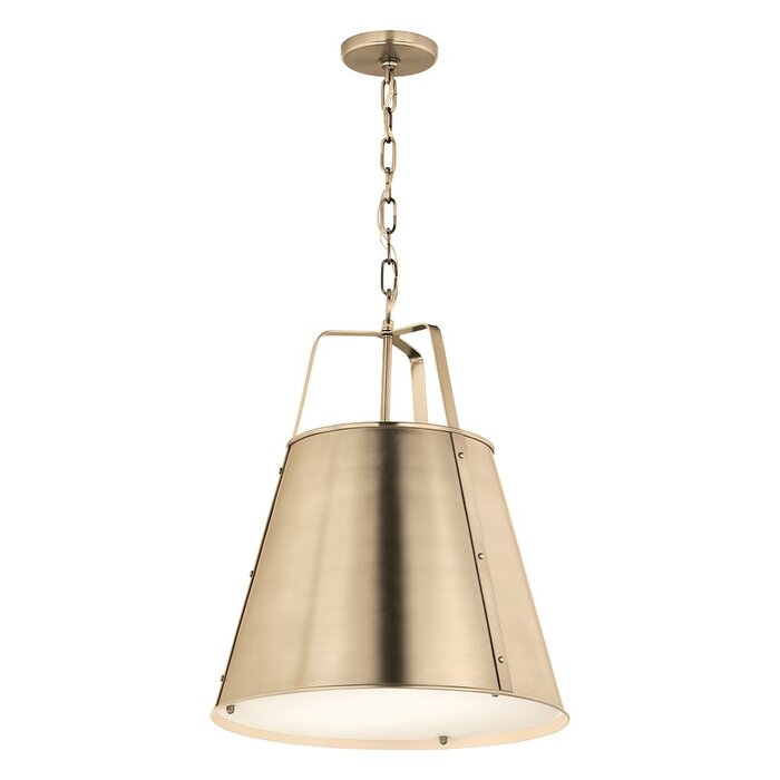 Etch - Large Steel Ceiling Pendant - Champagne Bronze
