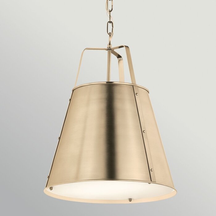 Etch - Large Steel Ceiling Pendant - Champagne Bronze