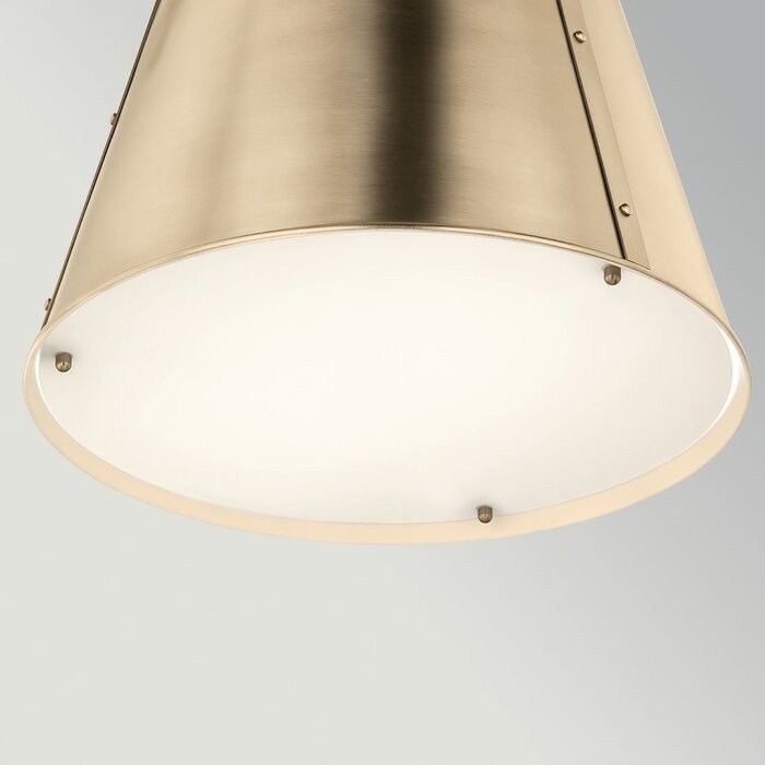 Etch - Large Steel Ceiling Pendant - Champagne Bronze