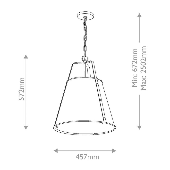 Etch - Large Steel Ceiling Pendant - Champagne Bronze